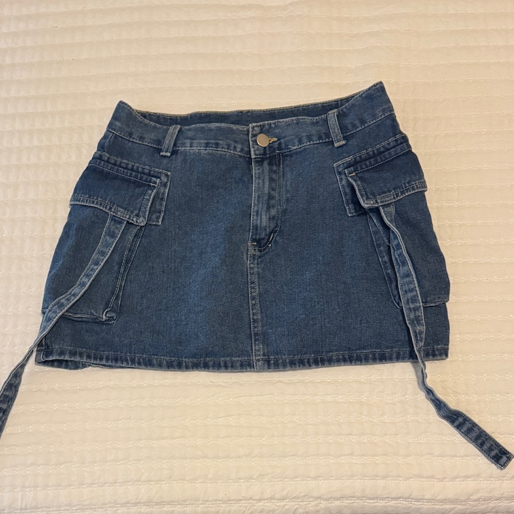 SHEIN Blue Denim Mini Skirt